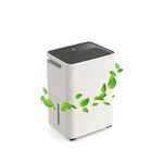 HINISO 16L WiFi Dehumidifier for Home & Basement up to 3200 Sq.ft | Ionizer, 3.2L Tank, Drain Hose, Clothes Drying, Auto Defrost, Quiet Operation