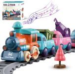 BTYCityMao Train Set - Electric Train Toys Set for Toddlers Kids Ages 3 4 5 6 7 8+ Years Old - Train Toys with Tracks - Battery Powered Play Set Toy with Light & Sounds - Christmas Train Set