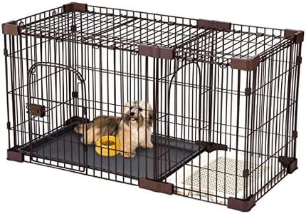 Petscene Cat Cage Dog Crate Pet Wired House Kennel Enclosure With Toilet Tray L Size