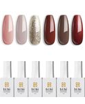 Bolt Bee Gel Nail Polish, Super Glossy Finish, Non-Chipping, Non-Smudging, Quick Drying, Set of 6 (107,06,101,62,08,65)