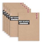 Variety Canvas 6 Piece A4 Size MDF Boards for Art and Craft, Wood MDF Sheets for Craft Work, DIY MDF Cutouts (MDF -Square 9 x 12-6PC)