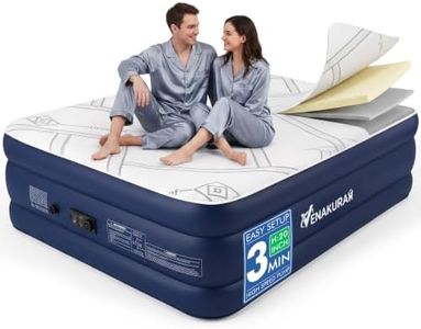 Queen Size Air Mattress with Built-in Pump, 20" Raised Inflatable Mattress