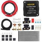 VEVOR Split Charge Relay Kit, 6mtr 12V, Automatic Dual Battery Isolator Kit with 140AMP Voltage Sense Relay VSR, Compatible with RV Marine Car Vehicle Truck Caravan Camper Yacht ATV UTV Boats Workshop