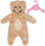 BABY born Bear Suit 836088 - Onesie Bear Outfit with Super Soft Material for 43cm Dolls - Suitable for Children from 3 Years Old