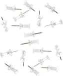 100-Pack Push Pins Tacks, Clear Pla