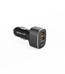 Tellur FCC9 Car Charger PD-Power Delivery Type C Max 20W, 2 x USB QC3.0 Max 18W, LED Lighted, Aluminum, Black