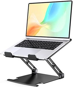 Glangeh Support Ordinateur Portable Aluminium, Refroidissement Support PC Portable Ventilé avec Double Axe Rotation Réglables Pliable Ergonomique, Compatible avec MacBook Pro (Laptops 10"-16")