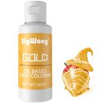 Oil Based Food Coloring - 50ml Gold Upgraded Food Coloring for Chocolate, Edible Oil Based Food Dye for Cake Decorating, Baking, Candy Melts, Cookie, Icing Frosting, Fondant, Meringues - 1.69 Fl.Oz Bottles (Halloween)