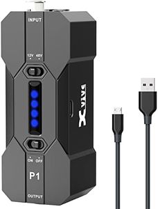 Xvive P1 Alimentazione Phantom Portatile Ricaricabile Phantom 48V/12V Alimentazione per Microfono a Condensatore, DI box e Attrezzatura di Registrazione