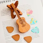 eiopyzo Guitar Pick Holder,Guitar Pick Case of Wooden, Guitar Pick Box for Guitarists,Accommodating Wooden Guitar Pick Box Gift for Guitarists