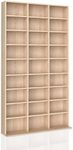 Lillyvale Oak Storage Shelf Rack Unit Free Standing Bookcase Video Games 1116 CD/528 DVD Adjustable Freestanding NEW