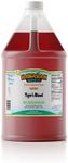 Hawaiian Shaved Ice Tiger's Blood Syrup - Nut Soy Dairy Free - Flavor Fluffy & Crunchy Snow Cone Ice - Shelf Stable - Makes 64 Servings - 1 Gallon