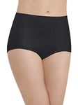 Vanity Fair Women's Smoothing Comfort with Lace Brief Panty 13262, Midnight Black, Medium/6