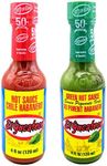El Yucateco Mexican Hot Sauce - Green and Red Habanero Hot Sauce Bottles 4oz (120ml) Bundle