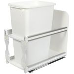 Knape & Vogt USC12-1-50WH in-Cabinet Soft Close Pull Out Trash Can, 23.25 by 11.81 by 22.44-Inch