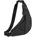 Cajmols Sling Bag Chest Shoulder Backpack Fanny Pack Crossbody Bags for Men Travel Hiking Daypack (H-Black)