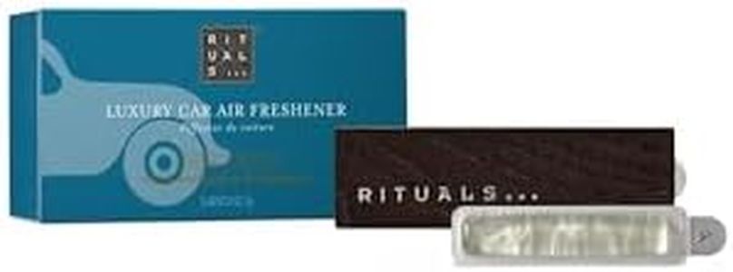 RITUALS Ambientador de coche Hammam Car Air Freshener – Ambientador para coche con aroma a eucalipto y romero – Con soporte de madera reutilizable – 6 g
