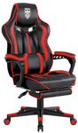 Vonesse Gaming Chair with Footrest Gaming Computer Chair with Massage Recliner Computer Chair High Back Gaming Reclining Chair Racing Gamer Chair Big and Tall Gaming Chairs for Adults (Red/Black