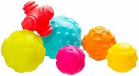 Playgro Textured Sensory Balls Baby Toy, Multicoloured, 6 Count