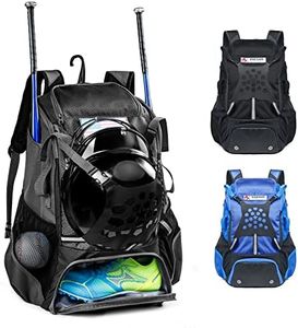 VIGEGARI Youth Baseball Bag, Baseball Backpack for Boys,Youth, Adults-Bat Bag, Softball Bag, T-Ball, Softball Equipment & Accessories for Bat, Glove Holder, Helmet, Shoes Compartment, Baseball Gifts