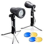 LimoStudio 2 Sets Photography Continuous LED Portable Light Lamp for Table Top Studio with Color Filters, Photography Photo Studio, AGG1501