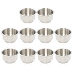 Amarine Made 10 Pack of Stainless Steel Drop-in Cup Holders Poker Table Drink Holder, Boat Drink Holder, Camper Car Drink Holder