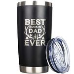 Best Buckin Dad Ever Funny Tumbler by Dad Bod Nutrition- 20 Ounce Black Coffee Mug for Fathers Day (Best Buckin Dad)