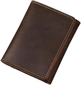 LnxLtw Leather Business Card Holder for Men – Vintage Card Case with Snap Closure, Holds 20 Business Cards, 5 Card Slots & Cash Pocket, Full-Grain Leather Card Wallet with Gift Box (Coffee Brown)