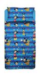 Mickey Mouse, King Size Bed Sheet, Bed Set, Top Sheet, Fitted Sheet, Pillowcase, Blue, Disney, 100% Cotton, Official Product