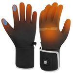 SAVIOR HEAT Heated Liners Gloves Men Women, 2022 Electric Rechargeable Battery Thin Soft Winter Warm Ski Gloves for Running Typing Driving