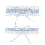 Blue Lace Garter Belt Set,Bridal We