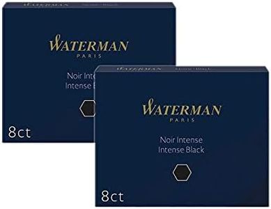 WATERMAN PARIS Fountain Pen Ink Cartridges Refill Intense Black Pack of 2 WAT52021 Smooth Flowing and Long Lasting Inks