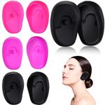 Baluue Ear Protectors, 4 Pairs Ear Covers Silicone Waterproof Ear Protective Cover Earmuffs Protect for Hair Dye, Barber Home Salon Hairdressing Supplies