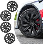 4PCS Wheel Covers for Model Y Juniper 20 Inch Helix 2.0 Wheels Matte Black Wheel Hubcaps for Tesla Model Y Juniper 2025 2026 Accessories