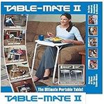 Whosave Mate II Portable Adjustable Folding Table, Metal, White, 20.79 x 15.98 x 2.36 cm