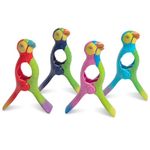 Towel Clips for Beach Chairs, 4Pcs Beach Towel Clips, Durable Parrot Beach Chair Clips for Towels, Strong Multi Purpose Beach Towel Clips for Beach Chairs