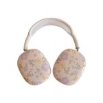 JLSDBMZ Suitable for AirPods Max Case Cover,Cute Purple Flower Bud Design,Plant Oil Painting Floral Shockproof Buffer Protective Shell Suitable for Girls Ladies