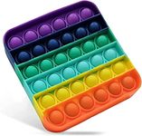 FunBlast Pop It Fidget Toy -Autism Special Needs Silicone Stress Reliever, Squeeze Sensory Toy (Square or Round Will be Disptached)