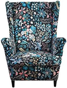 Eco-Ancheng Wingback Chair Slipcover 2 Piece Wingback Chair Cover Spandex Wing Chair Slipcovers Wingback Armchair Covers with Elastic Bottom for Living Room Wingback Chair