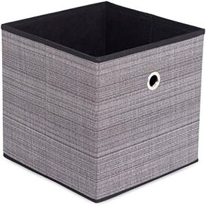 Internet's Best Canvas Storage Bin - Durable Storage Cube Box Basket Container - Clothes Nursery Toys Organizer - Grey