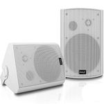 Pyle Outdoor Wall-Mount Patio Stereo Speaker - Waterproof Bluetooth Wireless & No Amplifier Needed - Portable Electric Theater Sound Surround System for Home Party Cabinet Enclosure PDWR61BTWT