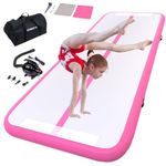 Inflatable Gymnastics Mat Tumbling Mat 10 ft 6.6 ft 13ft 16ft 20ft 4inch Thick Tumble Track Air Mat for Gymnastics For Home Kids Tumble Training Gymnastics/Yoga/Water/Dance(3m,pink)