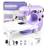 Small Sewing Machine, Sewing Machine for Beginners, Portable Sewing Machines with Extension Table, Adjustable 2 Speed with Foot Pedal with Sewing Kits, Best Gift for Kids Women Household and Travel