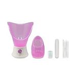 Sensio Spa Facial Steamer & Nasal Inhaler with Aromatherapy Pod & 4 Piece Beauty Tools Set, Face Steam Inhale, Deep Clean & Clear Sinuses at Home Spa, Unclogs & Opens Pores, Removes Blackheads