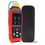 K Type Thermocouple Thermometer 4 Channels Thermometer Data Logger with Sound & Light Alarm and Real-time Data Logging