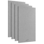 AudioSilk Acoustic Panels, 4 Pack ROOM KIT, Large, 116 x 58cm, Mid Grey