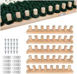 Violetfox 80" Chunky Blanket Loom Kit, Adjustable Knit Loom Yarn Loom for Adults, Wooden Hand Knitting Loom for Throw Blankets, Beginner-Friendly Yarn Craft Weaving Tools for Home DIY (80 in)