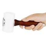 T Shape Leather Craft Hammer, Cowhide Sew Club DIY Leathercraft Carving Mallet with Wood Handle