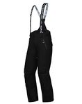 fit space Ski Pants Insulated Snow Rain Bib Stretch Waterproof Windproof for Winter Outdoor Alpine Touring (Black,Large)