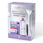 L'Oréal Paris Beauty Like A Boss Gift Set - Revitalift Filler Hyaluronic Acid Mask, Micellar Water & Mega Volume Mascara Brush